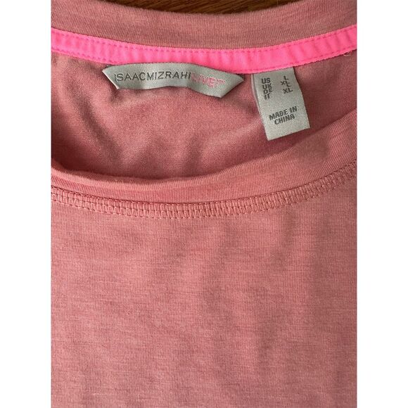 Isaac Mizrahi Live! Women's L Pink Raglan 3/4 Sleeve Top - Picture 3 of 3
